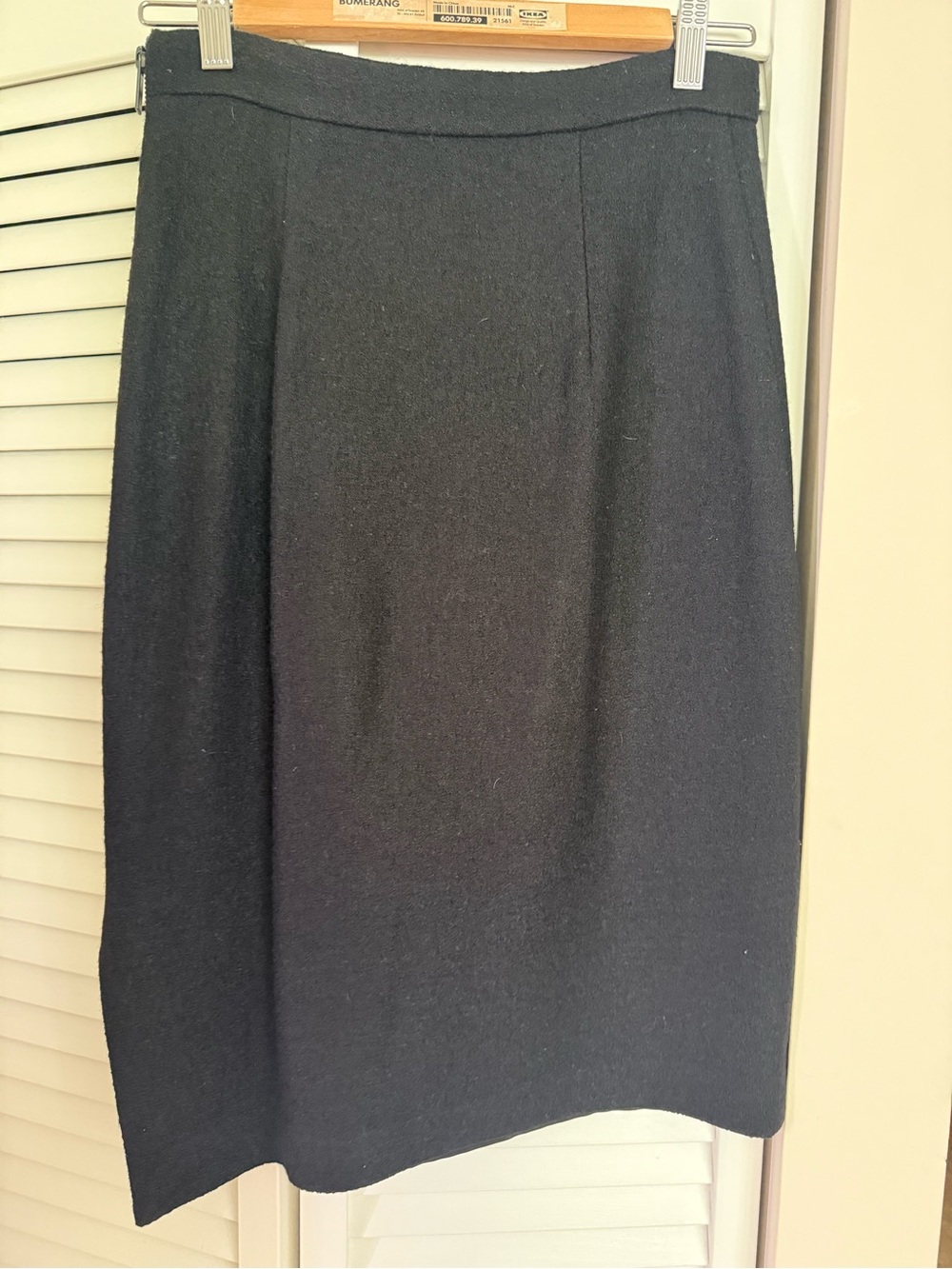 Banana Republic Black A-Line Wool-Blend Skirt